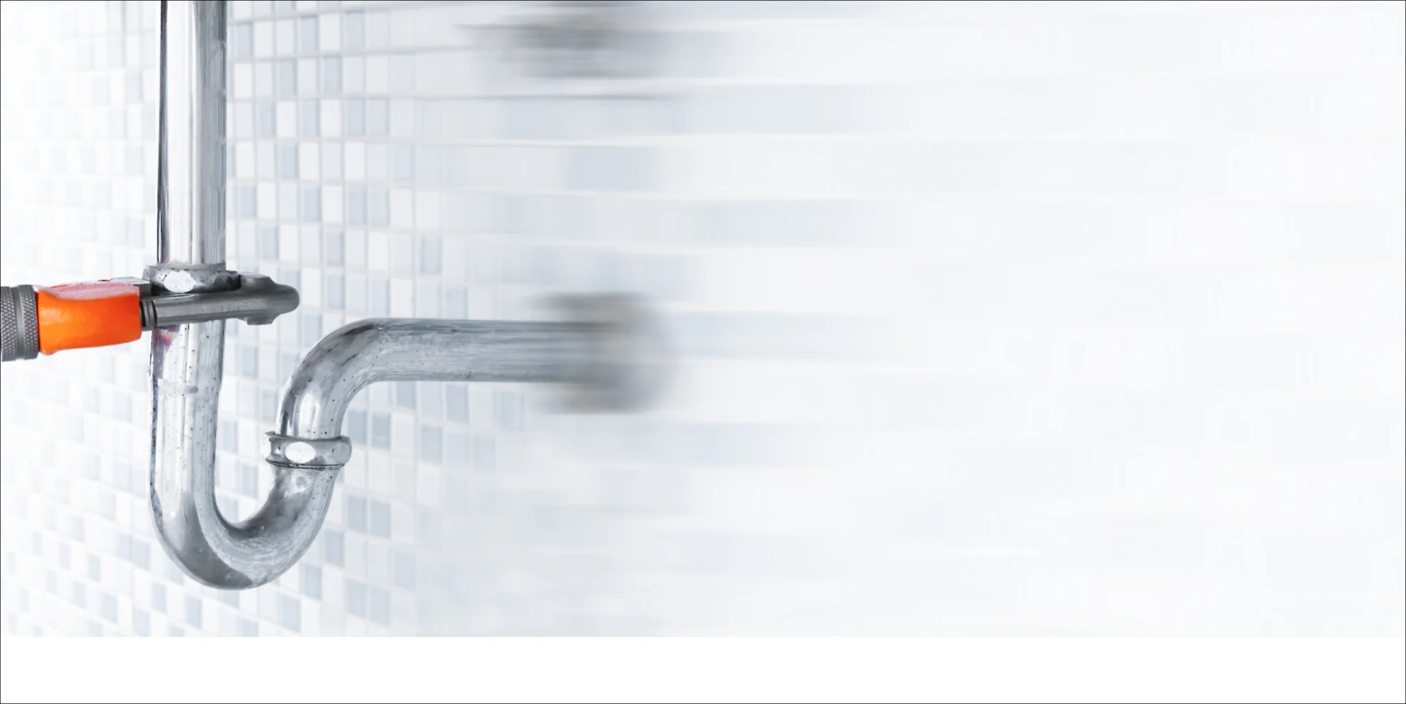 someone fixing a loose pipe